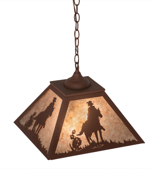 Meyda Tiffany Cowboy 76321 Pendant Light - Rust