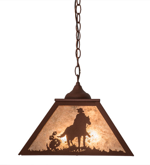 Meyda Tiffany Cowboy 76321 Pendant Light - Rust