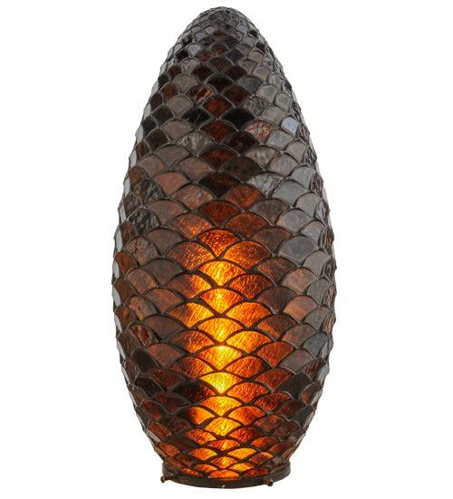 Meyda Tiffany Lighting 76491 Tiffany Pinecone Shade Lamp Shade Bronze / Dark