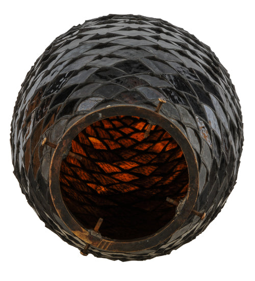 Meyda Tiffany Lighting 76491 Tiffany Pinecone Shade Lamp Shade Bronze / Dark