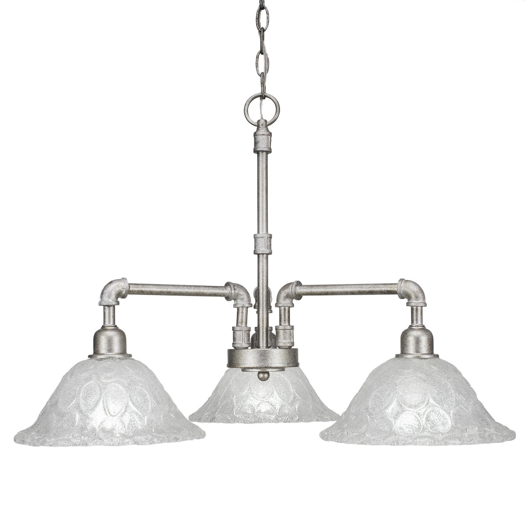 Toltec Vintage 283-as-431 Chandelier Light - Aged Silver