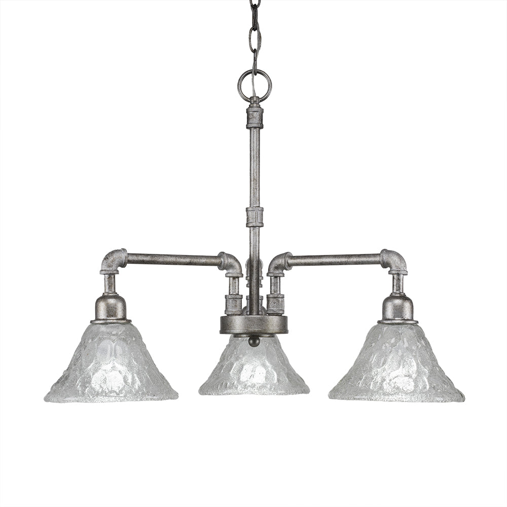 Toltec Vintage 283-as-451 Chandelier Light - Aged Silver