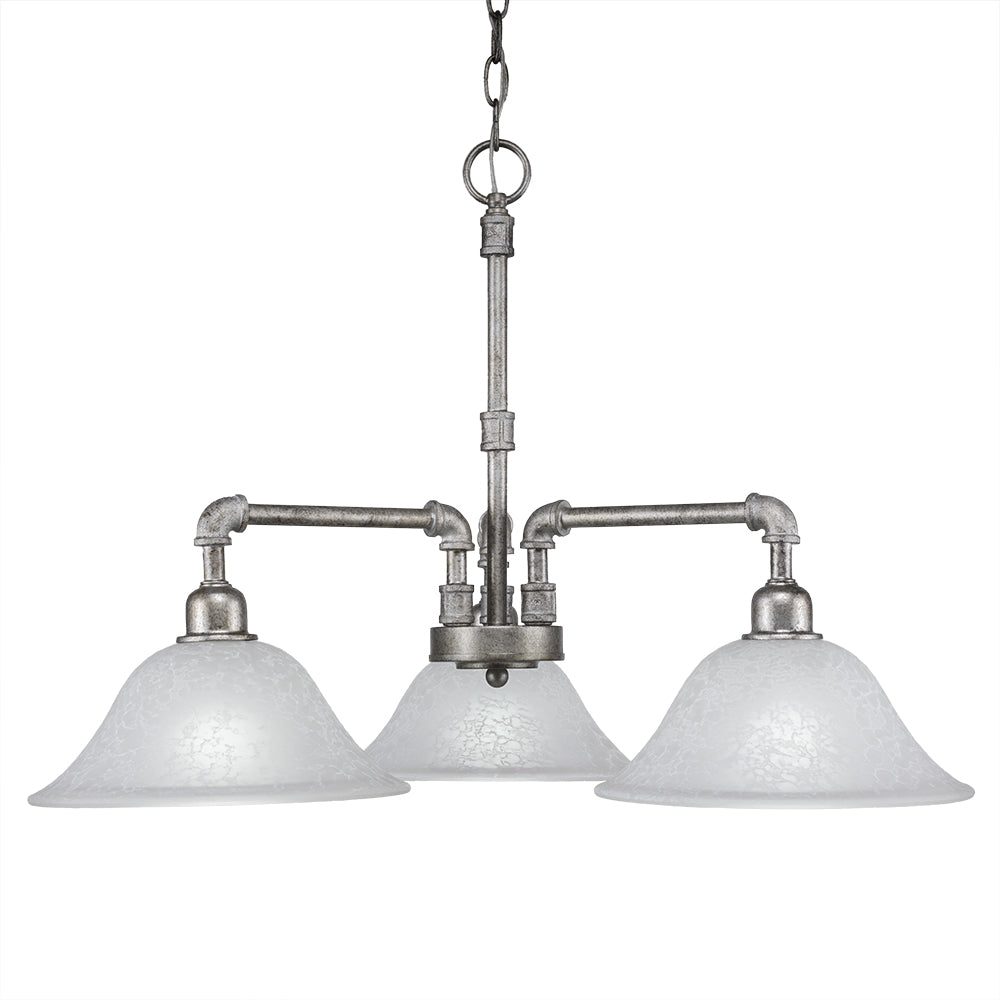 Toltec Vintage 283-as-515 Chandelier Light - Aged Silver