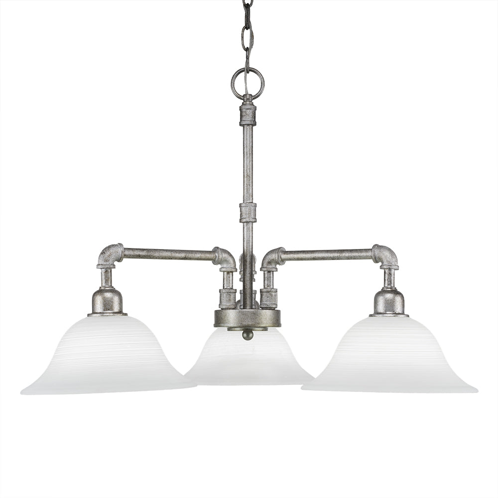 Toltec Vintage 283-as-613 Chandelier Light - Aged Silver