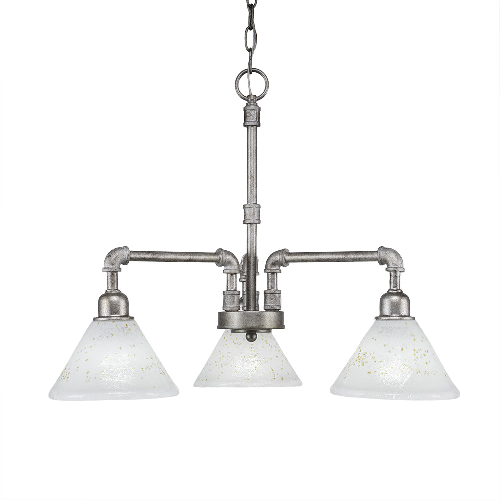 Toltec Vintage 283-as-7145 Chandelier Light - Aged Silver