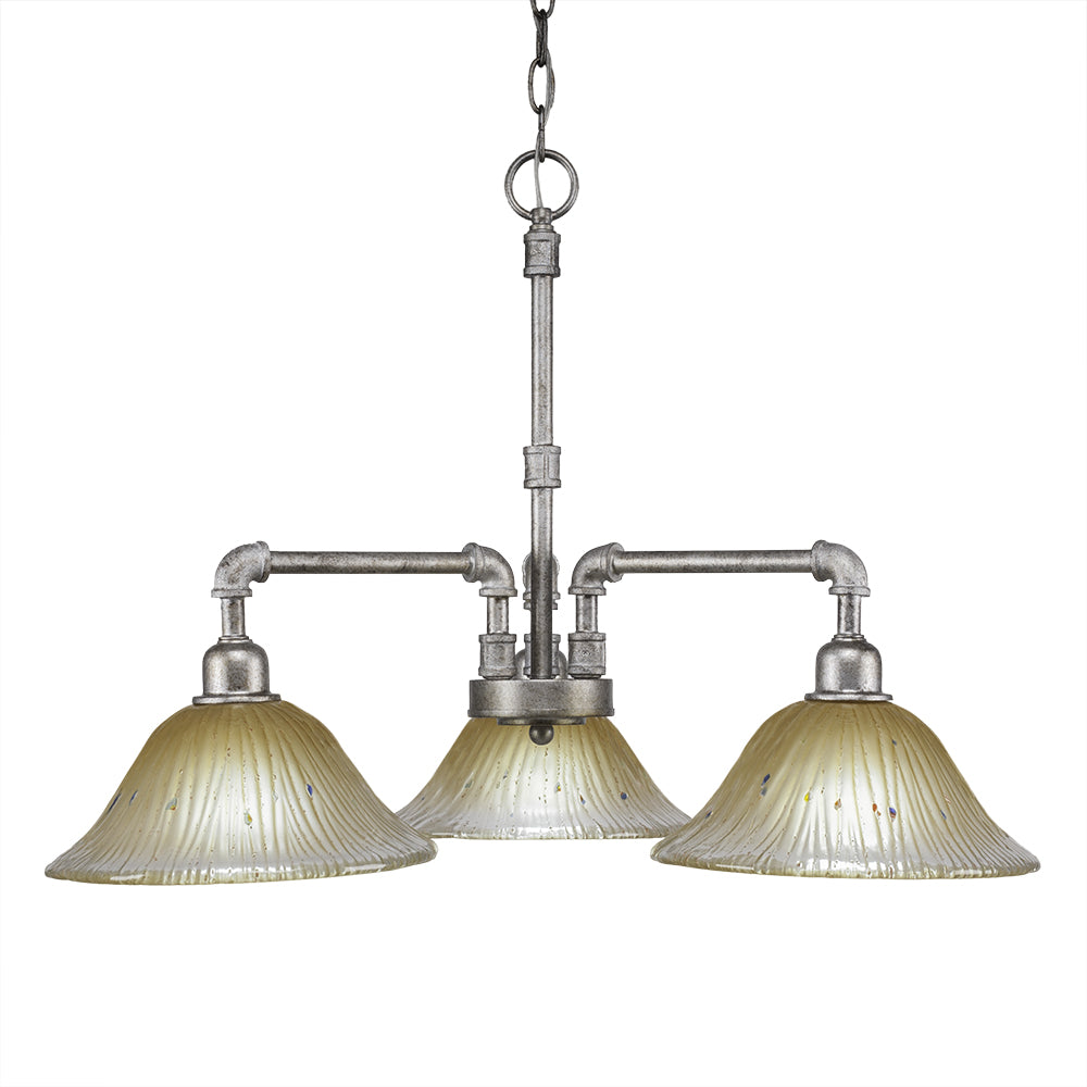 Toltec Vintage 283-as-730 Chandelier Light - Aged Silver