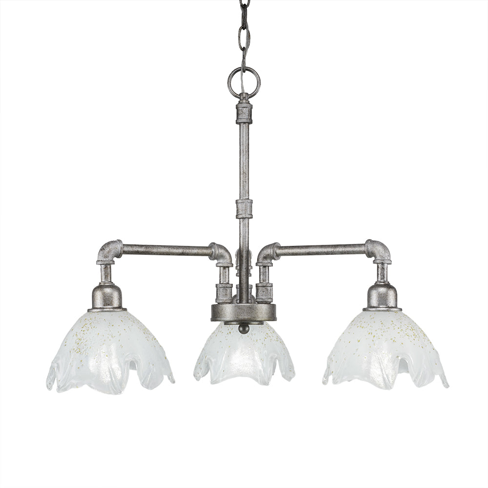 Toltec Vintage 283-as-755 Chandelier Light - Aged Silver