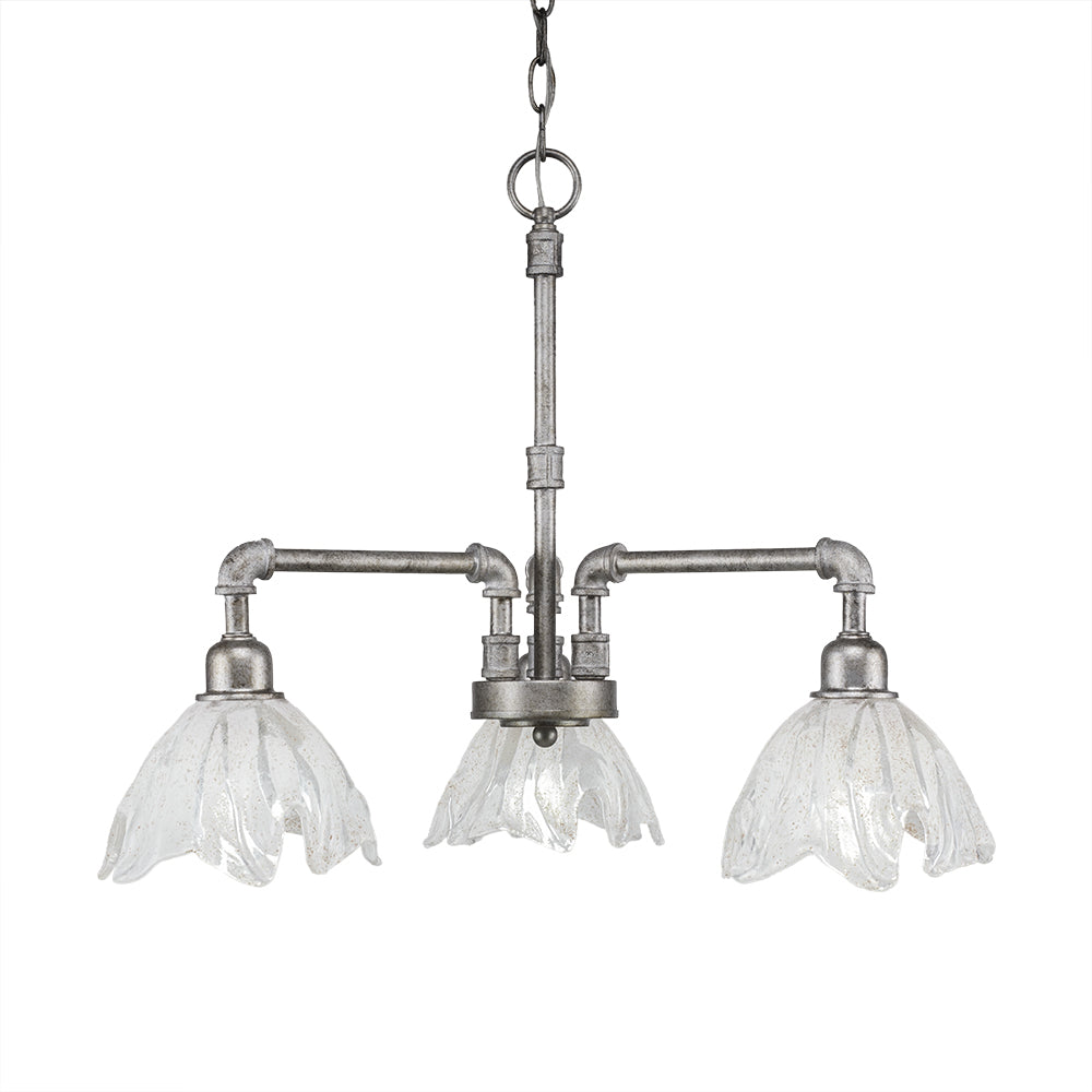 Toltec Vintage 283-as-759 Chandelier Light - Aged Silver