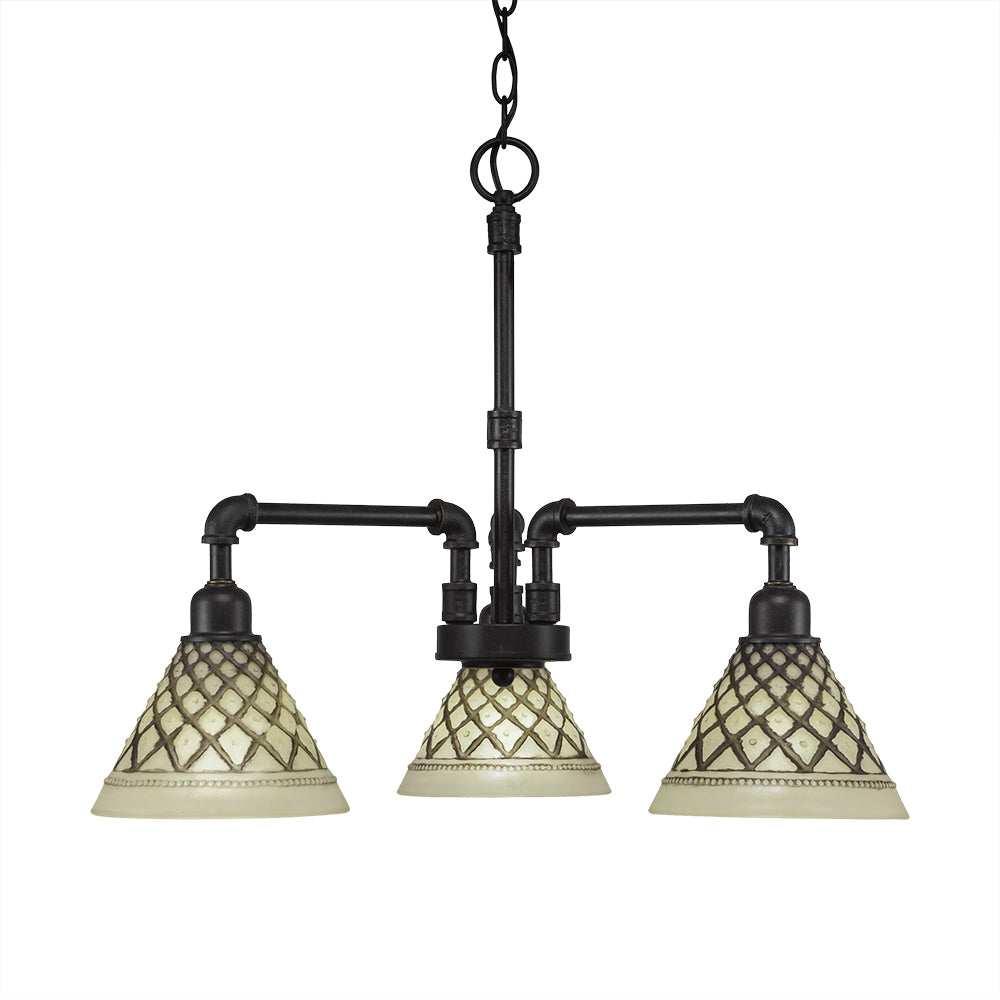 Toltec Vintage 283-dg-7185 Chandelier Light - Dark Granite