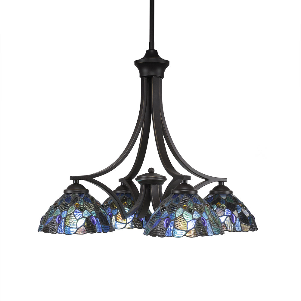 Toltec Zilo 568-dg-9955 Chandelier Light - Dark Granite