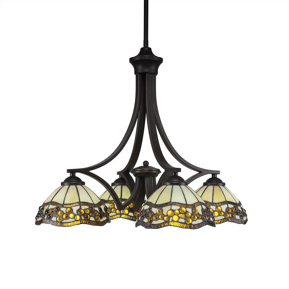 Toltec Zilo 568-dg-9975 Chandelier Light - Dark Granite