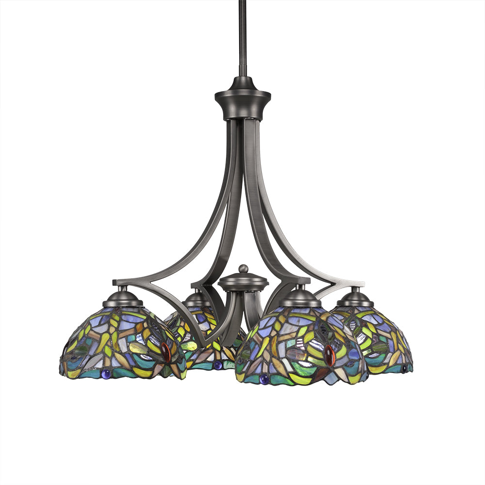 Toltec Zilo 568-gp-9905 Chandelier Light - Graphite