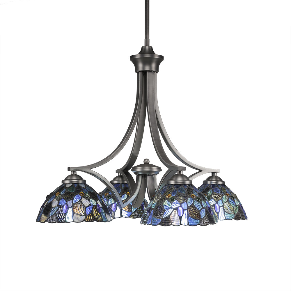 Toltec Zilo 568-gp-9955 Chandelier Light - Graphite