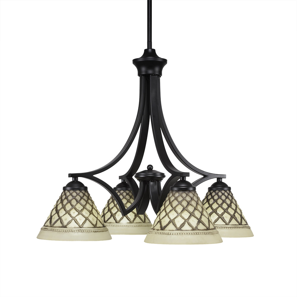 Toltec Zilo 568-mb-7185 Chandelier Light - Matte Black