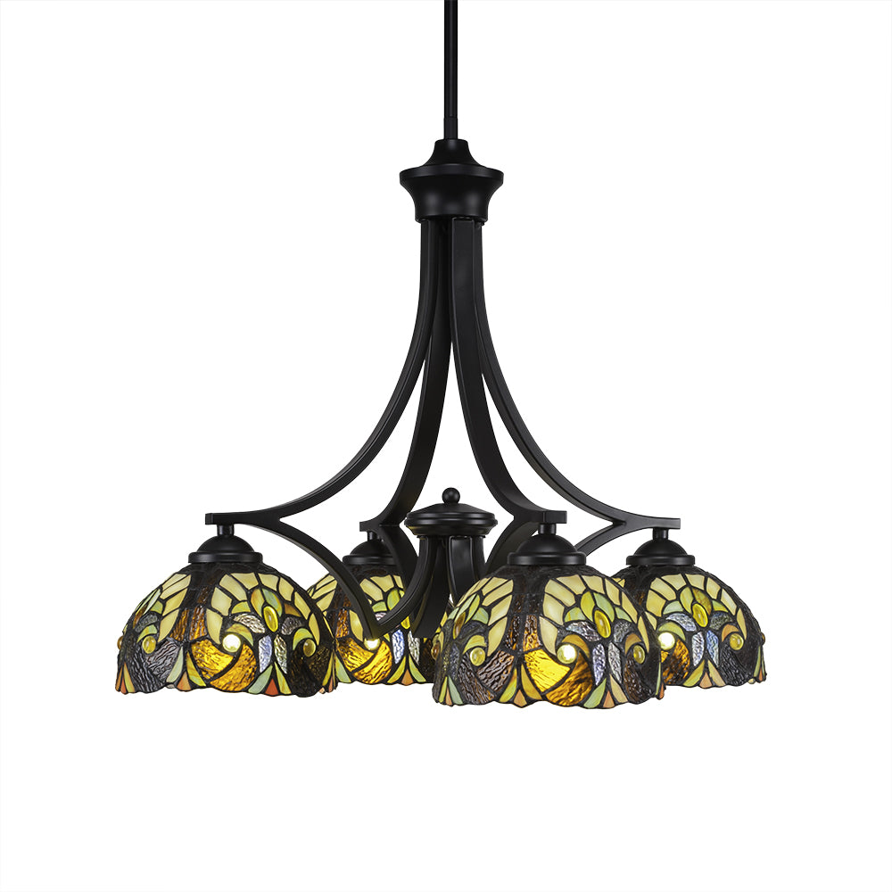 Toltec Zilo 568-mb-9945 Chandelier Light - Matte Black