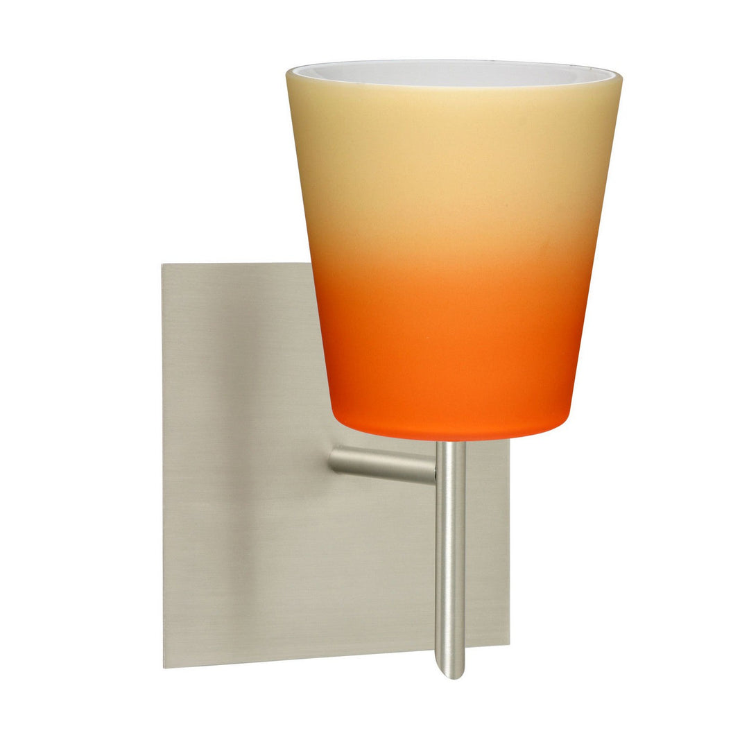 Besa Canto 1SW-5131OP-SN-SQ Wall Sconce Light - Satin Nickel