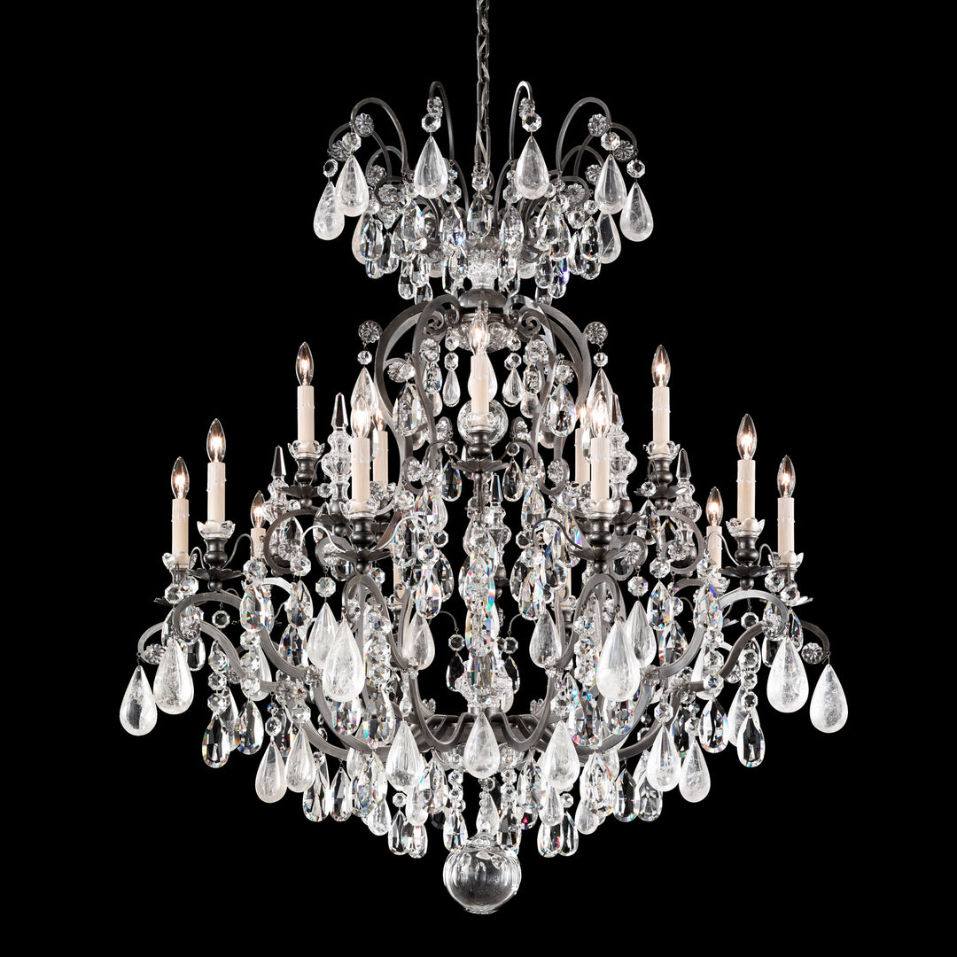 Schonbek Renaissance Rock Crystal 3573-47CL Chandelier Light - Antique Pewter