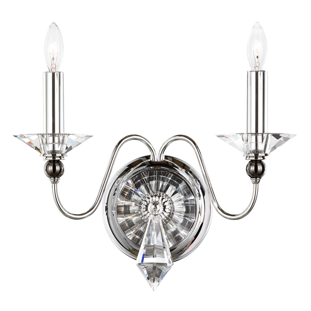 Schonbek Jasmine 9672-40CL Wall Sconce Light - Silver