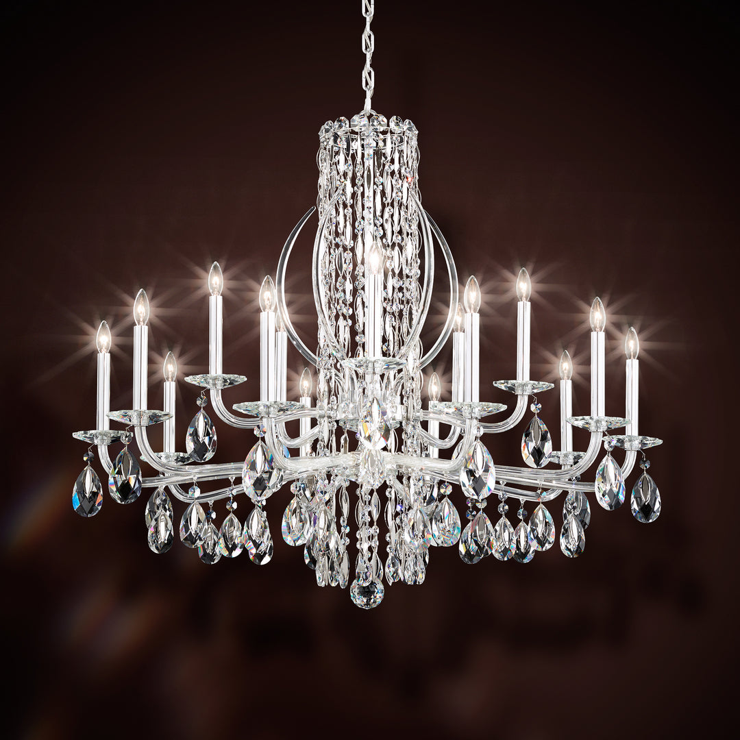 Schonbek Lighting RS8315N-401A  Sarella Chandelier Polished Stainless Steel