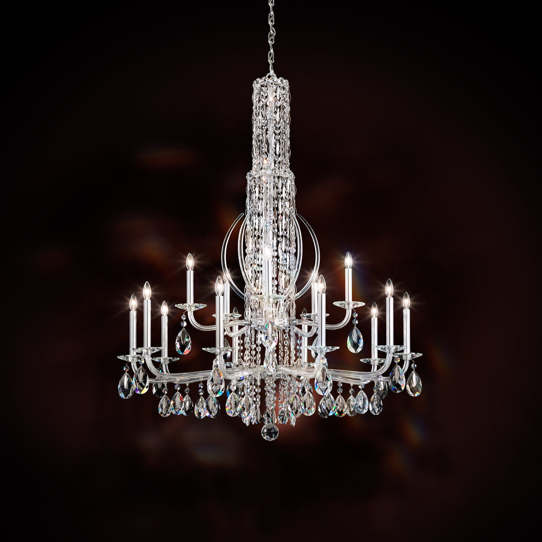 Schonbek Lighting RS8415N-401A  Sarella Chandelier Polished Stainless Steel