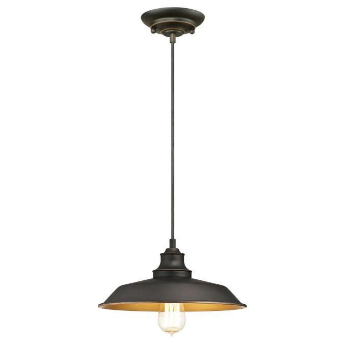 Westinghouse Iron Hill 6344700 Pendant Light - Oil Rubbed Bronze With Highlights