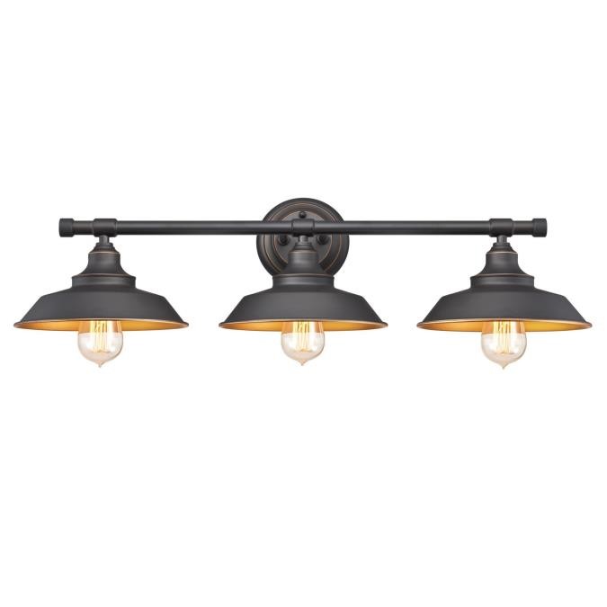 Westinghouse Iron Hill 6344900 Bath Vanity Light 11 in. wide - Oil Rubbed Bronze With Highlights