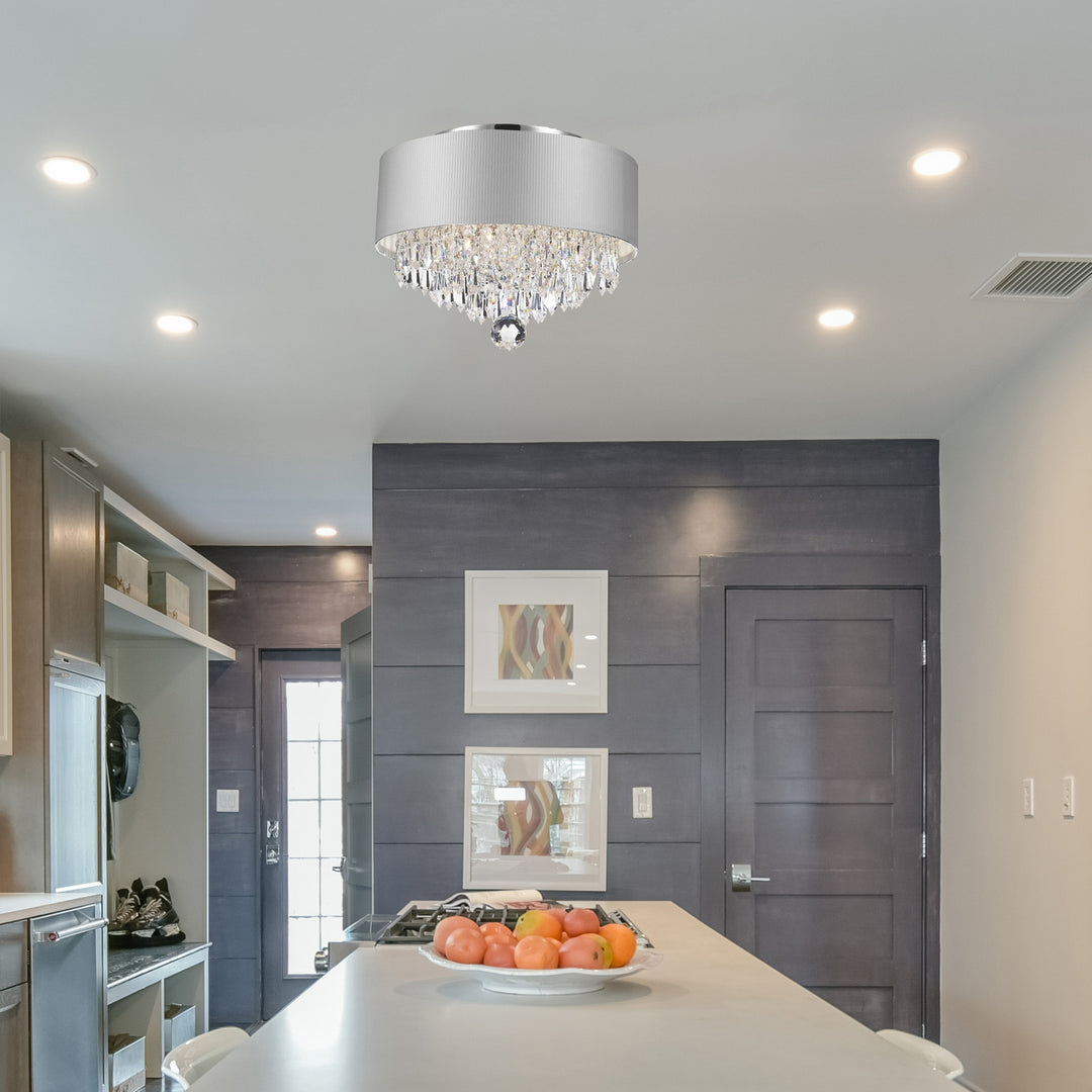 Worldwide Gatsby W33137C12-SV Ceiling Light - Polished Chrome
