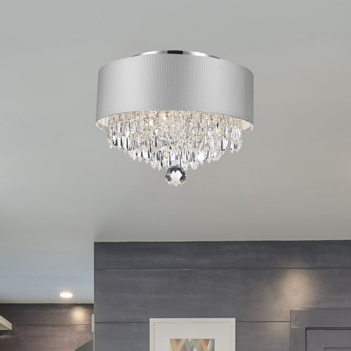 Worldwide Gatsby W33137C12-SV Ceiling Light - Polished Chrome