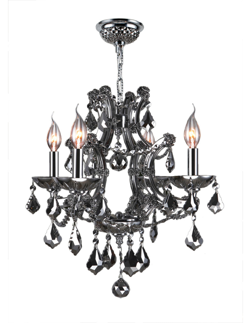 Worldwide Lyre W83115C19-CH Chandelier Light - Polished Chrome