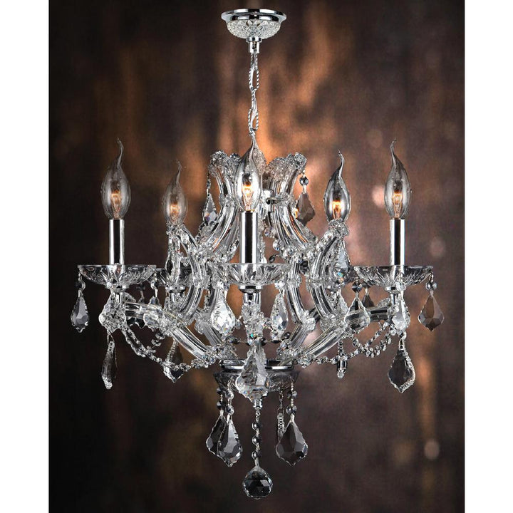 Worldwide Lyre W83116C19-CL Chandelier Light - Polished Chrome