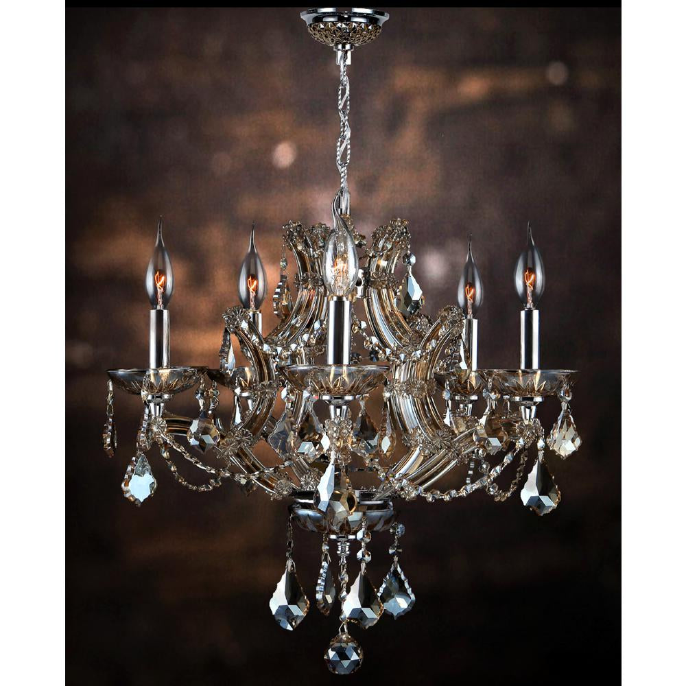 Worldwide Lyre W83116C19-GT Chandelier Light - Polished Chrome