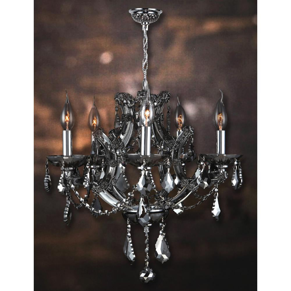 Worldwide Lyre W83116C19-SM Chandelier Light - Polished Chrome