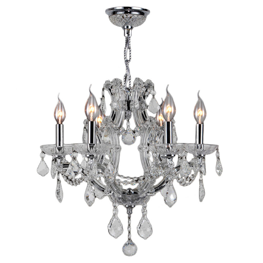 Worldwide Maria Theresa W83117C20-CL Chandelier Light - Polished Chrome