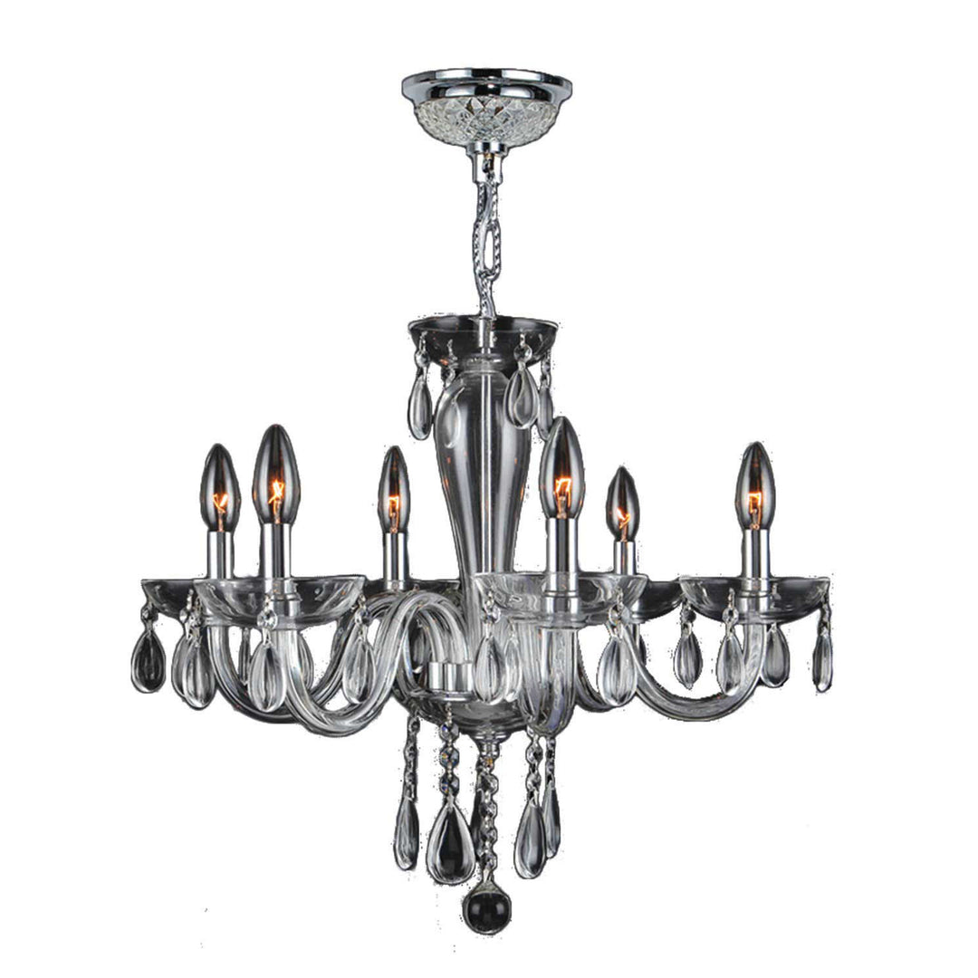 Worldwide Gatsby W83128C22-CL Chandelier Light - Polished Chrome