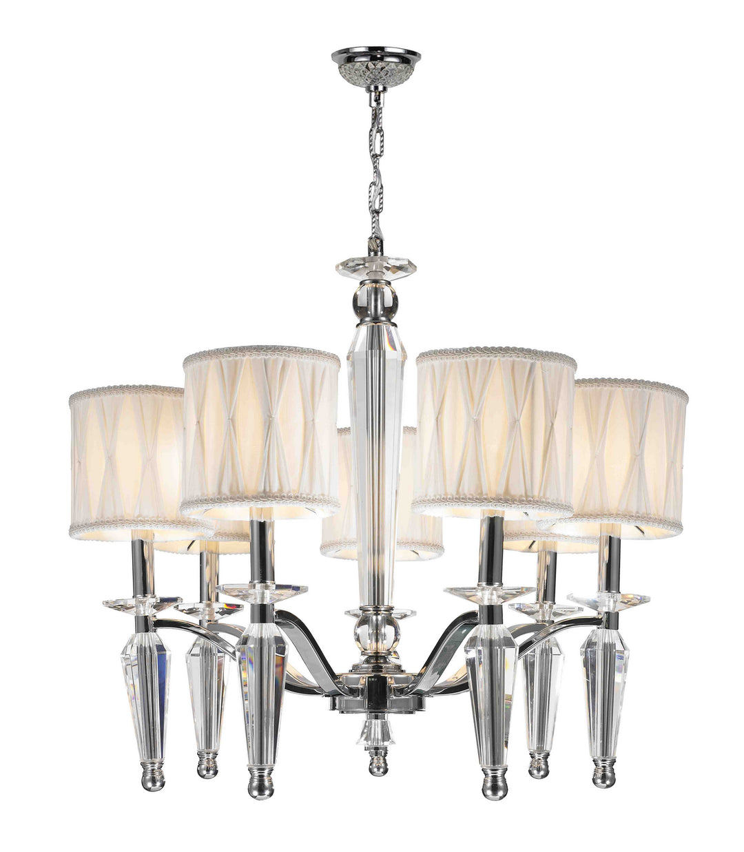 Worldwide Gatsby W83132C24 Chandelier Light - Polished Chrome