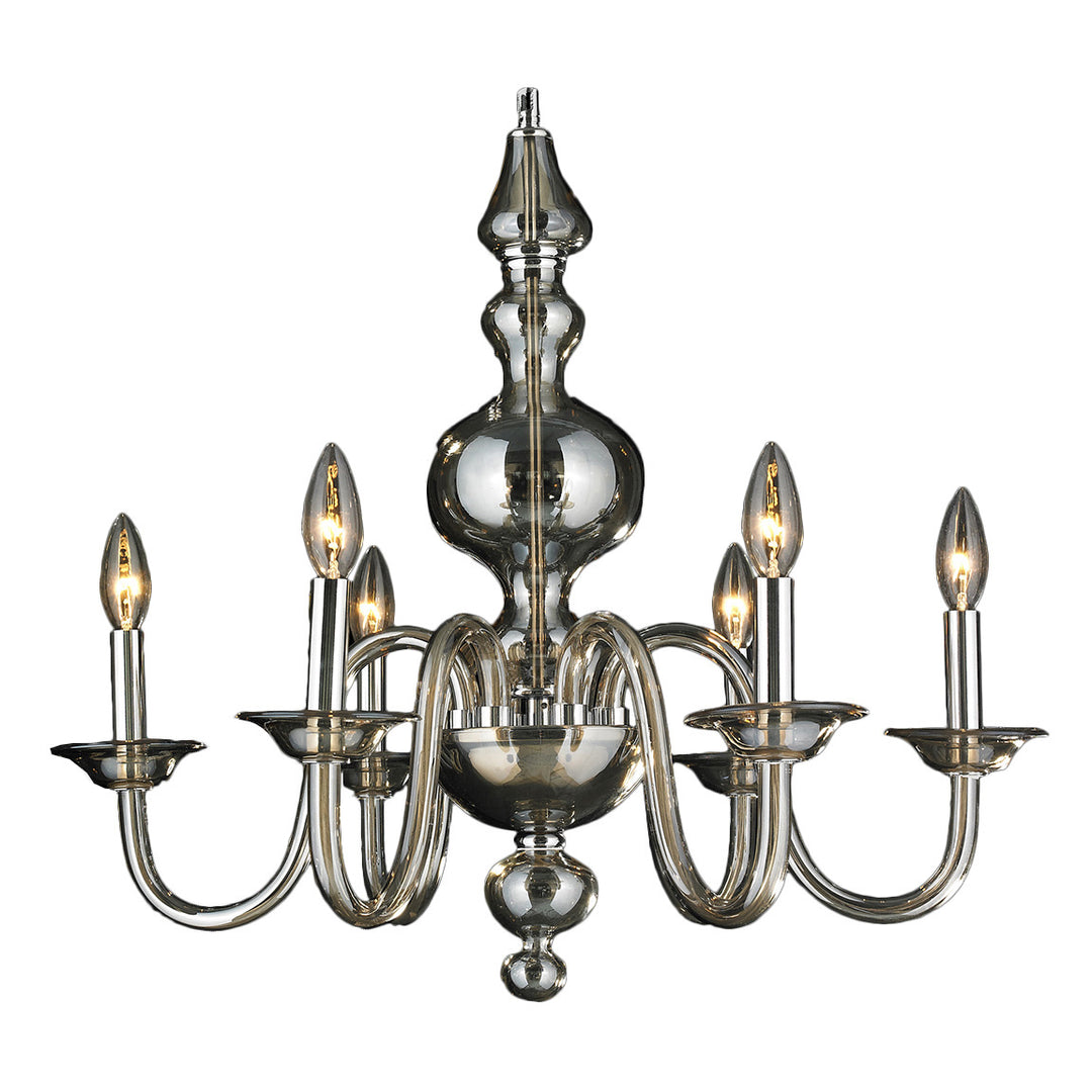 Worldwide Murano W83170C24-GT Chandelier Light - Polished Chrome