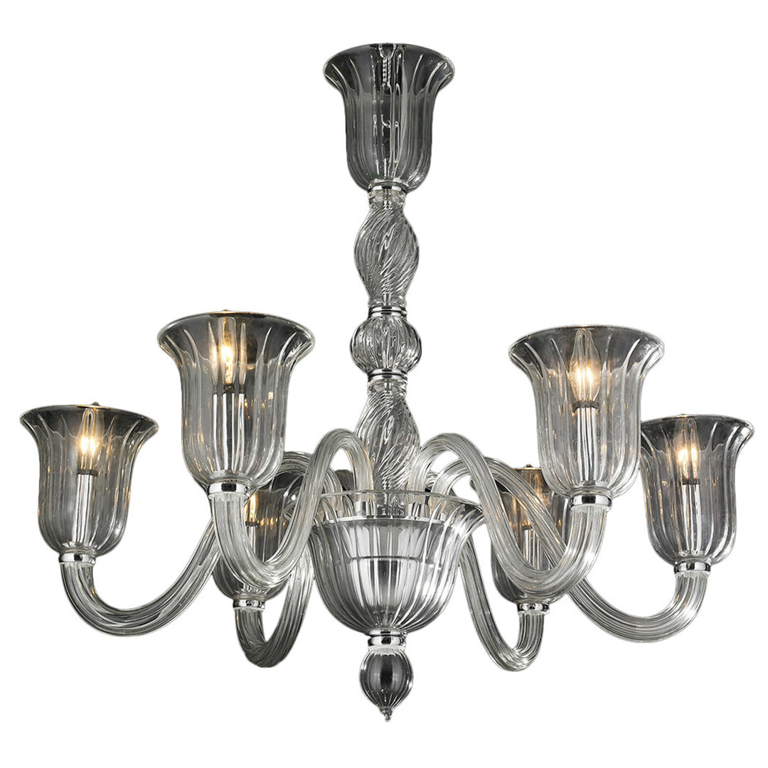 Worldwide Murano W83173C31-CL Chandelier Light - Polished Chrome