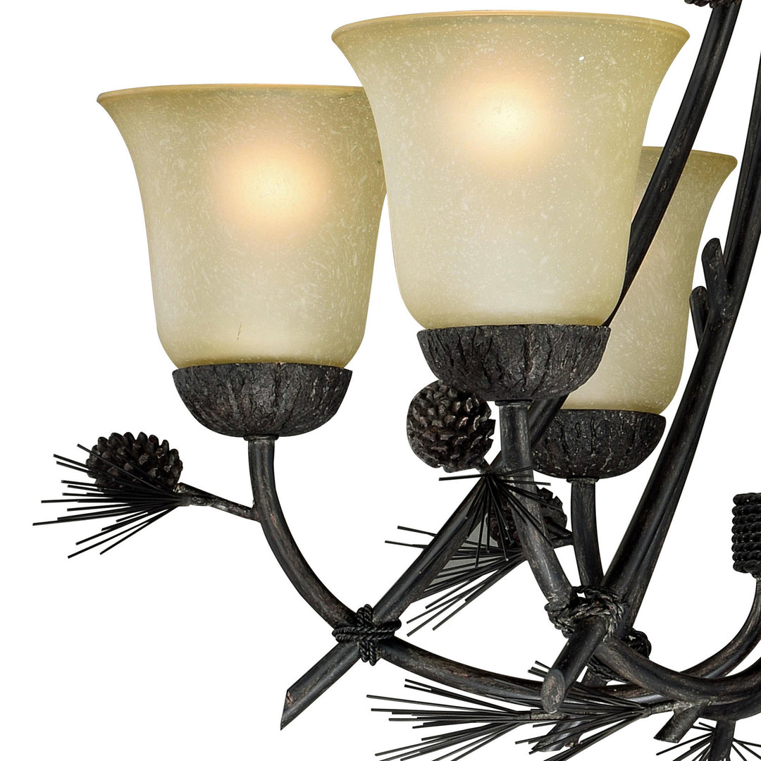Vaxcel Sierra H0170 Chandelier Light - Black Walnut