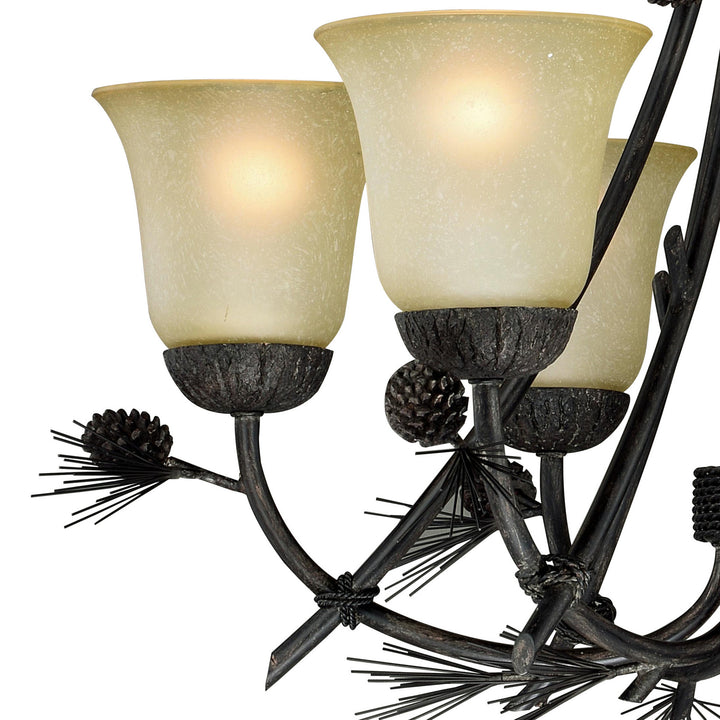 Vaxcel Sierra H0170 Chandelier Light - Black Walnut