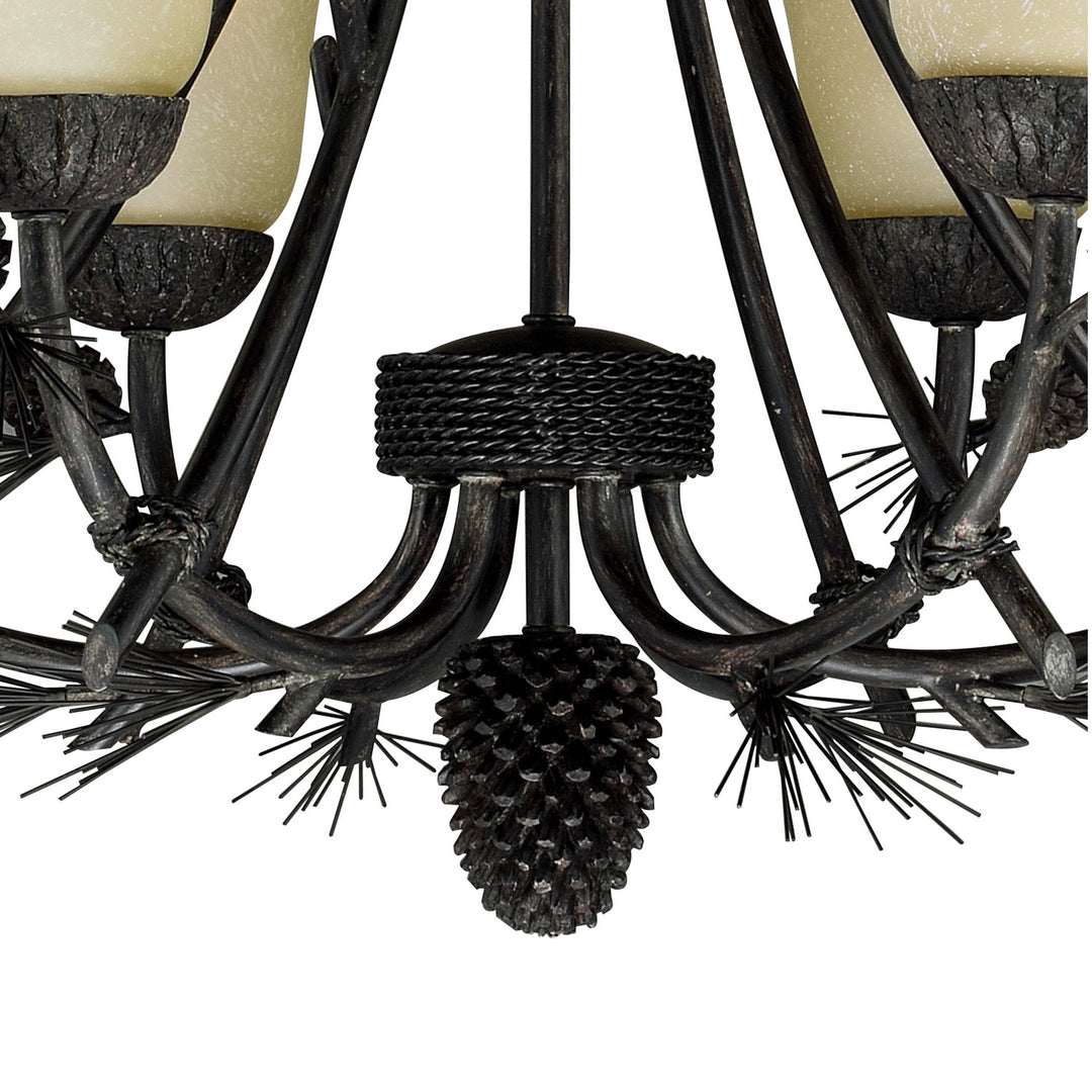 Vaxcel Sierra H0170 Chandelier Light - Black Walnut