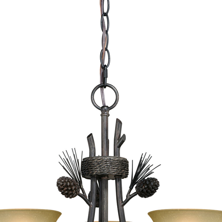 Vaxcel Sierra H0172 Chandelier Light - Black Walnut