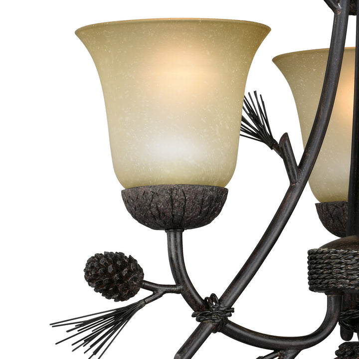 Vaxcel Sierra H0172 Chandelier Light - Black Walnut