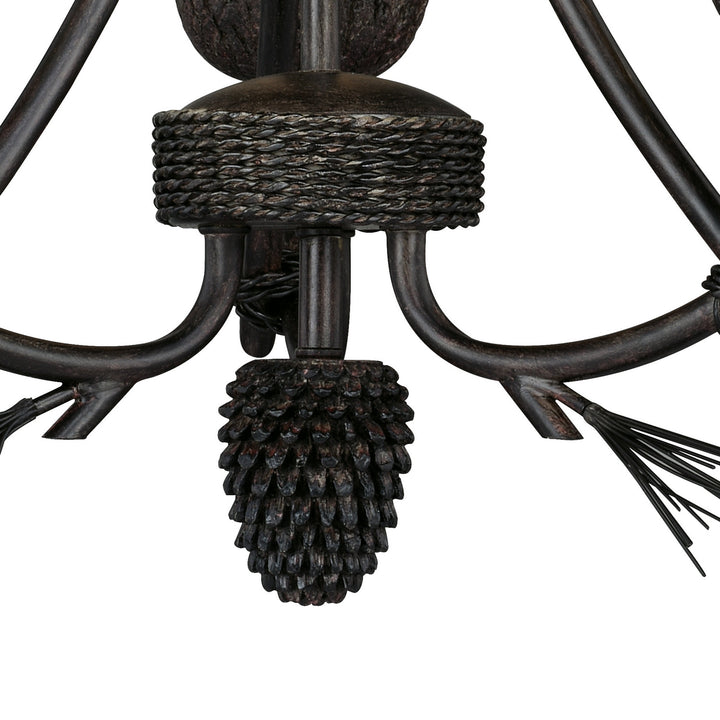 Vaxcel Sierra H0172 Chandelier Light - Black Walnut