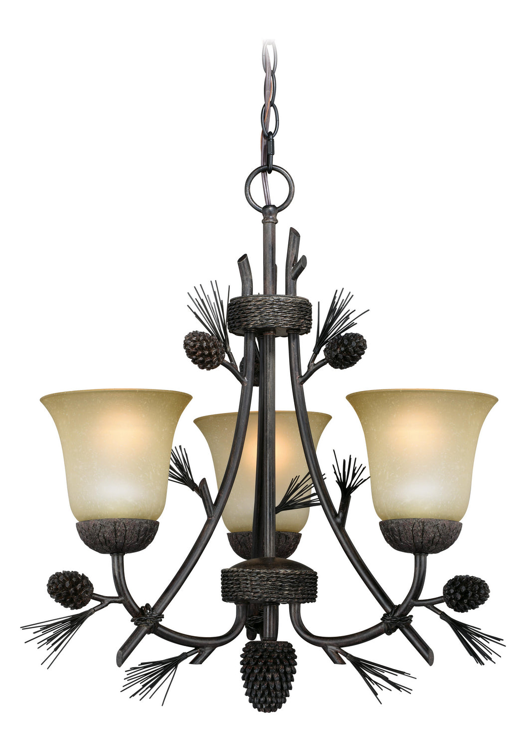 Vaxcel Sierra H0172 Chandelier Light - Black Walnut