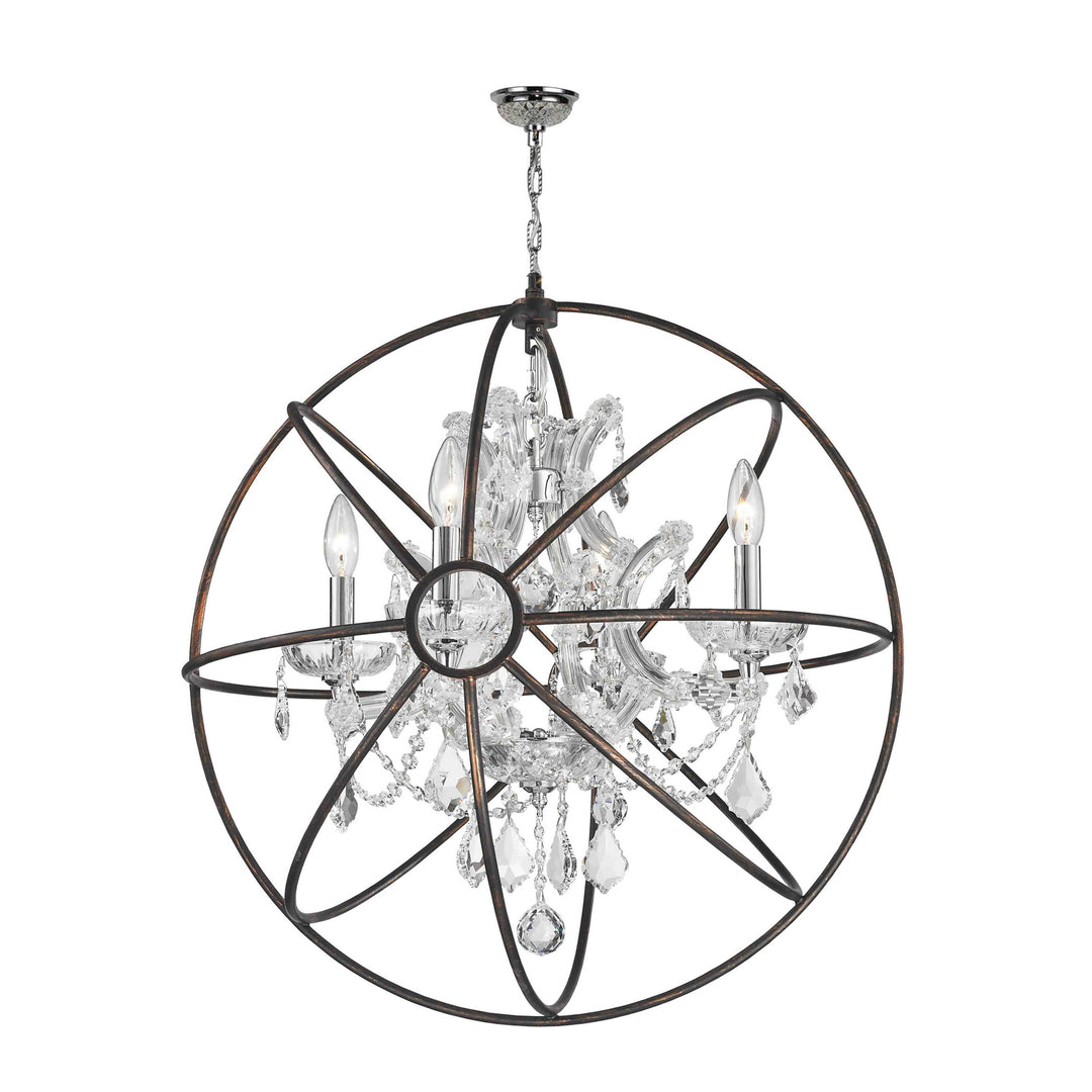 Worldwide Armillary W83190C24-CL Chandelier Light - Dark Bronze