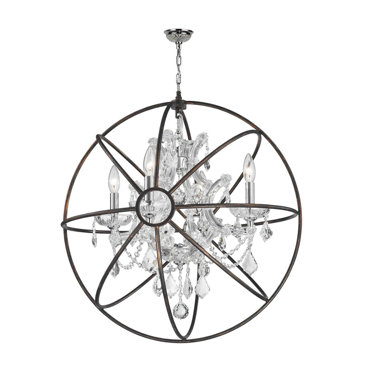 Worldwide Armillary W83190C24-CL Chandelier Light - Dark Bronze