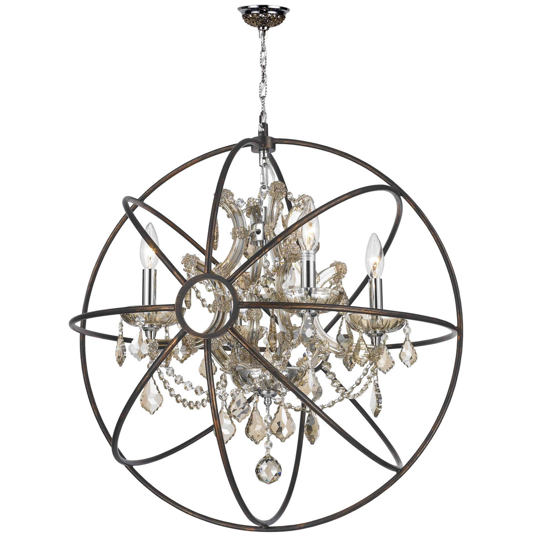 Worldwide Armillary W83190C24-GT Chandelier Light - Dark Bronze