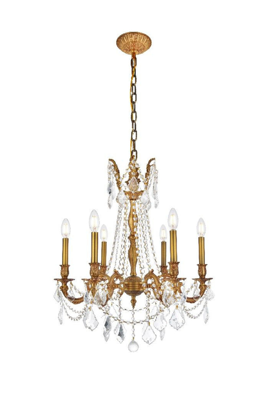 Worldwide Windsor W83305FG23-CL Chandelier Light - French Gold