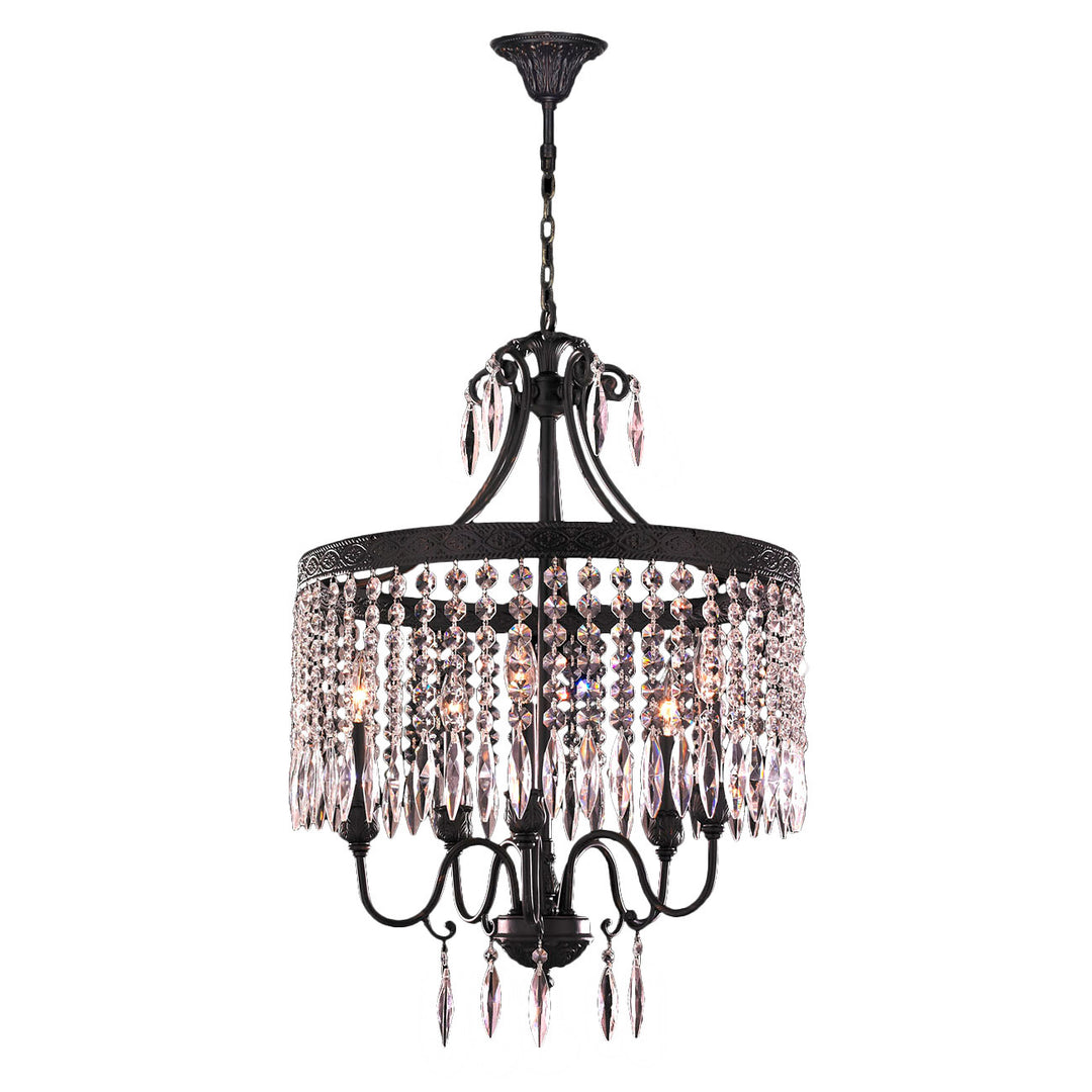 Worldwide Enfield W83358F20-CL Chandelier Light - Dark Bronze