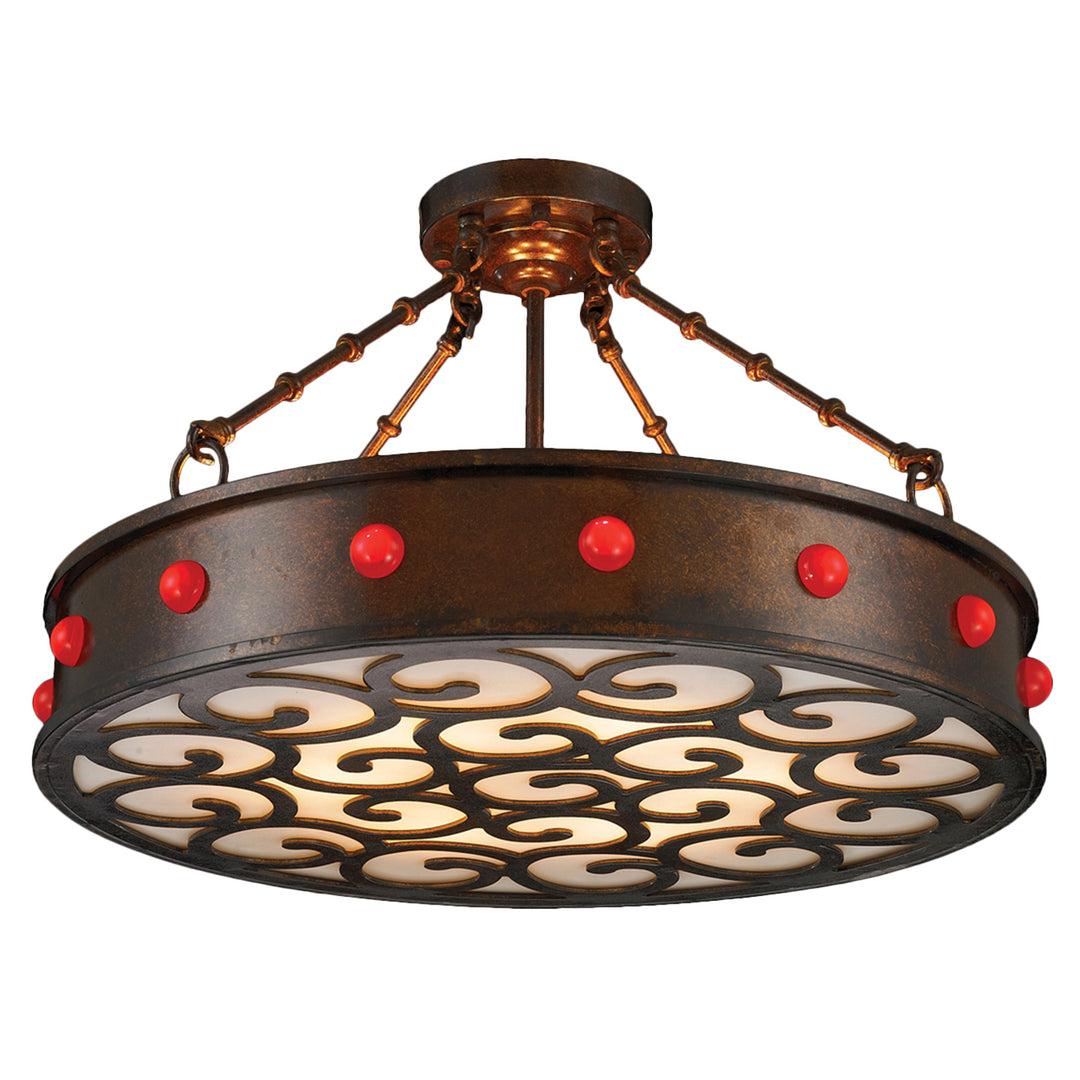 Worldwide Bastille W83363B24 Chandelier Light - Antique Bronze
